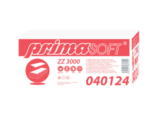 Papírový ručník skládaný ZZ primaSOFT 3000 100% celuoza lepený, 24x21 cm